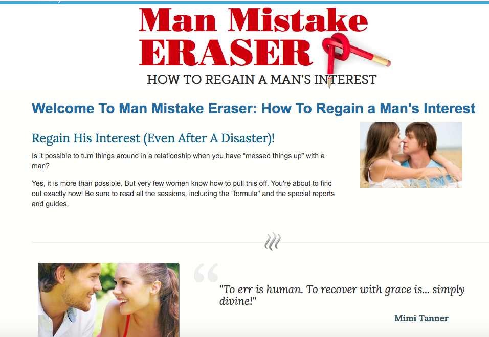 Man Mistake Eraser - How To Regain His Interest